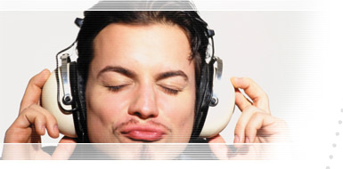 Man with head phones