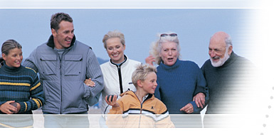 Family at beach